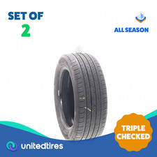 Set Of 2 Used 20555r16 Continental Procontact Tx 89v - 6.532 Set Of 2 Used 20555r16 Continental Procontact Tx 89v - 6.532