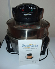 Michael James Premium Halogen Oven 17L 14Watt Black Timer Temp Control