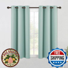 NICETOWN Blackout Curtains, Aqua Blue, W34xL40, Set of 2, Thermal Insulated
