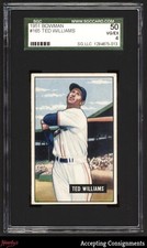 1951 Bowman #165 Ted Williams SGC 4 VG/EX Red Sox HOF