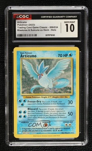 Articuno Holo Pokemon TCG Classic Blastoise Deck (CLB) CGC 10 Gem Mint