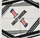 VINTAGE HANDKERCHIEF ART HARLEY DAVIDSON CLASSIC COTTON MEN POCKET SQUARE 19”