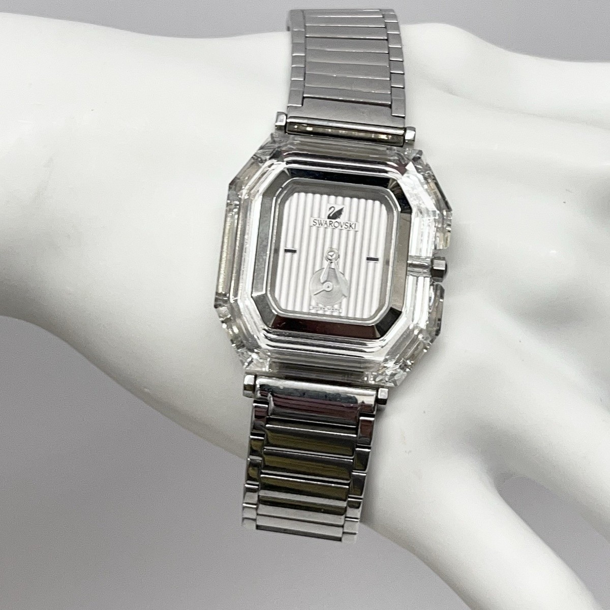 Swarovski Silver Timepiece with Crystal Detailing Swarovski Piazza Men's Automatic Watch #1094358  main image 2