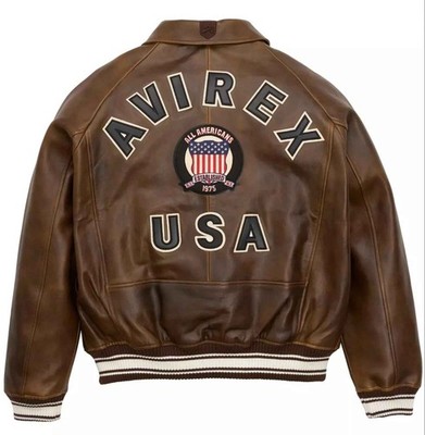 AVIREX LIMITED EDITION OMBRE ICON JACKET VINTAGE BROWN NEW ALL