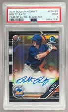 Brett Baty 2019 Bowman Chrome Draft Black Refractor Auto 1st RC 35/75 PSA 9