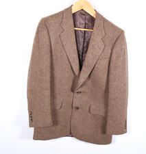 VTG Christian Dior Monsieur Wool Blazer Men's 40 Brown USA Made 2 Button Jacket