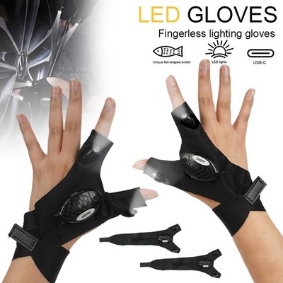 Geschenke für Männer, LED Handschuhe mit Licht Angelzubehör, Gadgets für Männer