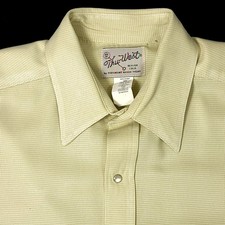 Vtg Rockmount Ranch Wear Tru-West Mens Medium Western Ivory Pearl Snap Shirt