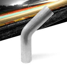 HPS 45 Degree Bend 2.38" (60mm) OD Aluminum 16Gauge Elbow Tubing Pipe 3-1/8" CLR
