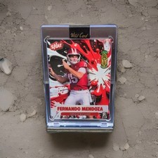 Tarjeta de fútbol americano Wild Card Splat Fernando Mendoza color verdadero 1/1 partido