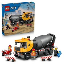 LEGO City 60478 Betonmischer, Spielzeug mit 3 Minifiguren für Kinder