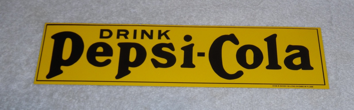 ANTIQUE ORIGINAL DRINK PEPSI COLA 11.5