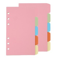2 Set/10 Pcs A6 Binder Dividers, Horizontal Tabs Page