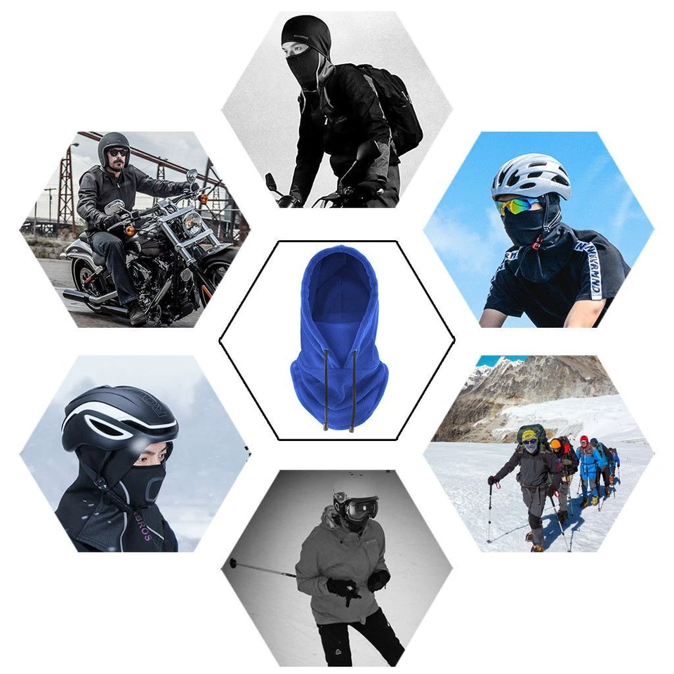 Cold Padded Hood Mask-Cycling Cap Ski Windproof Warm Hat Men Bike Sport Accessor - Image 3 of 4