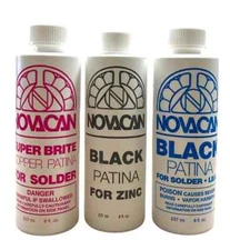 ✅Novacan Patina Variety Pack  Of 3 Bottle-Black Patina ,Copper Patina 8 Oz ⭐⭐⭐⭐⭐