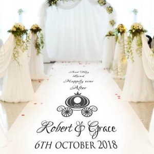 Personalised Wedding Aisle Runner Church Wedding Carpet