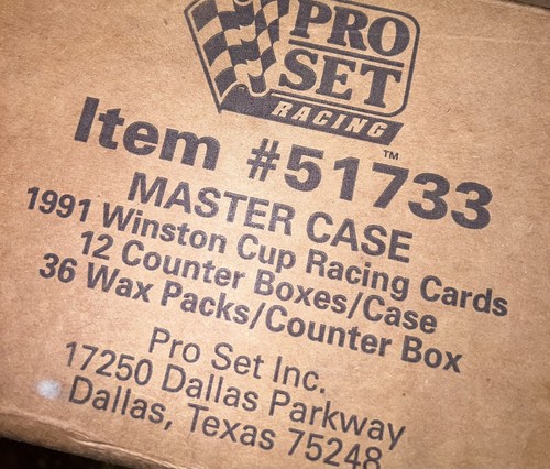 1991 Pro Set Racing Winston Cup Factory Case 12 Sealed Box NASCAR Cards Packs - Picture 2 of 2