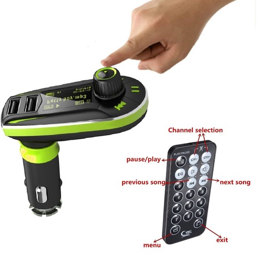 Car FM Radio Wireless Transmitter MP3 Player USB SD Slot + Remote for iphone UK - Picture 4 of 12