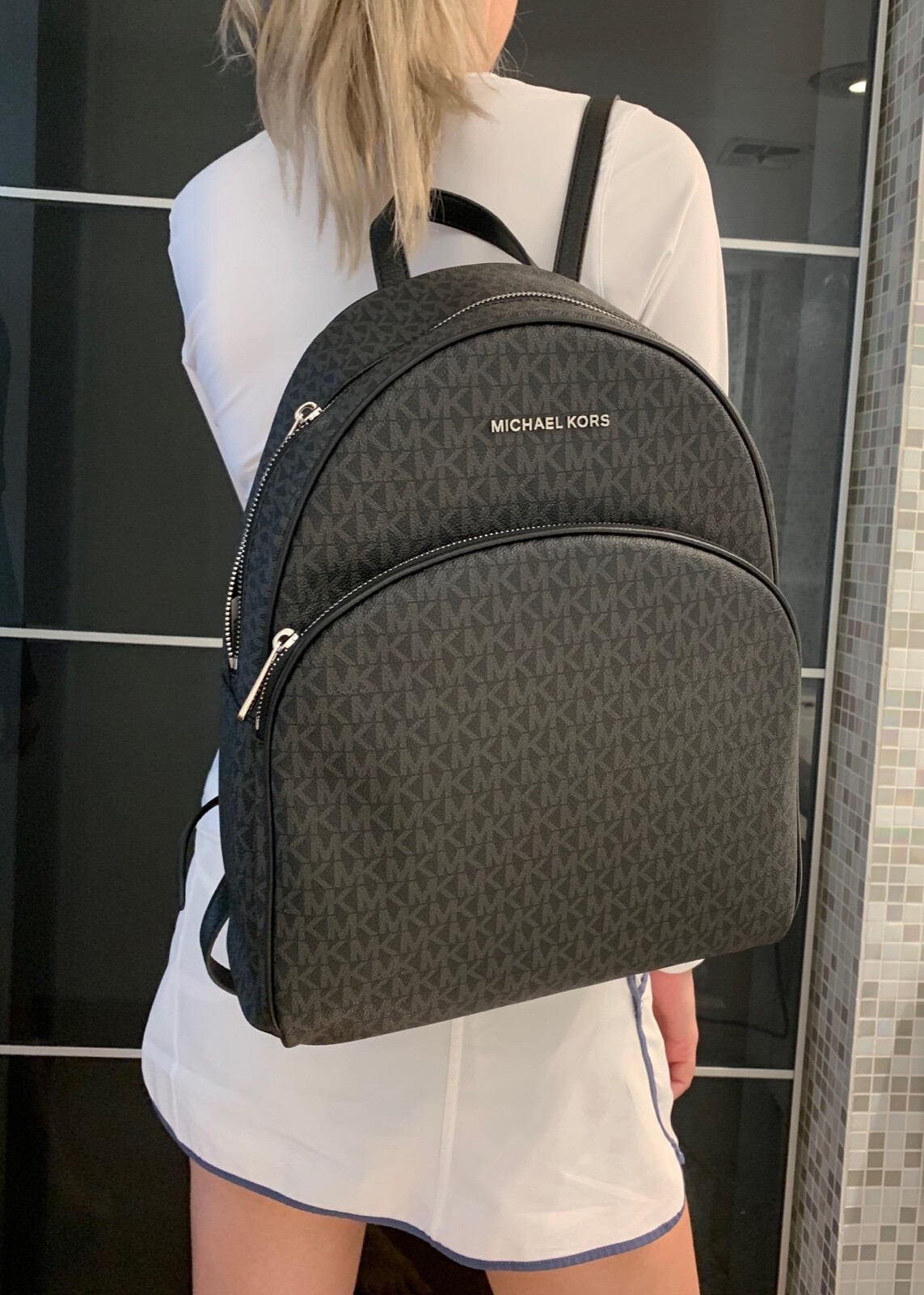 abbey logo backpack
