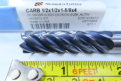 NEW NIAGARA 1/2'' SOLID CARBIDE ROUGHING END MILL CHIPBREAKER ROUGHER LATHE TOOL