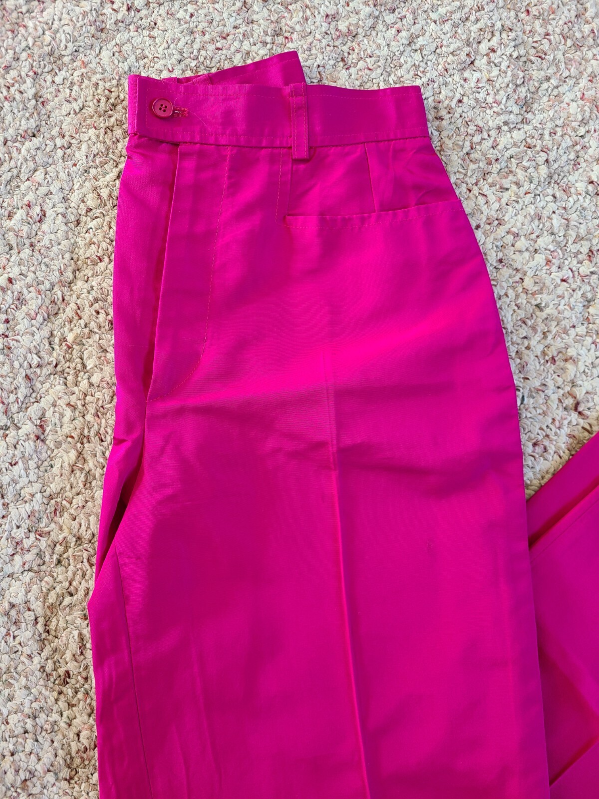 SAINT LAURENT Autentici pantaloni abito vintage YSL 100% seta vita 26