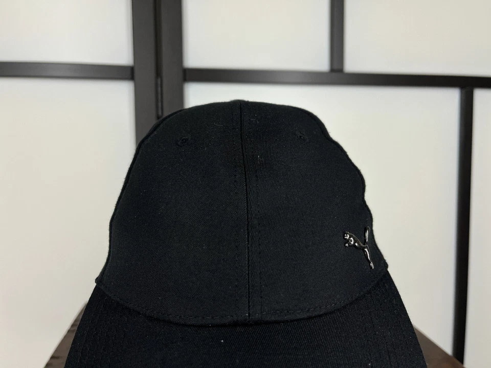 Sombrero PUMA Correa Trasera Adulto Talla Única Negro Plata Metal Logo 100% Poliéster Foto 3 de 4
