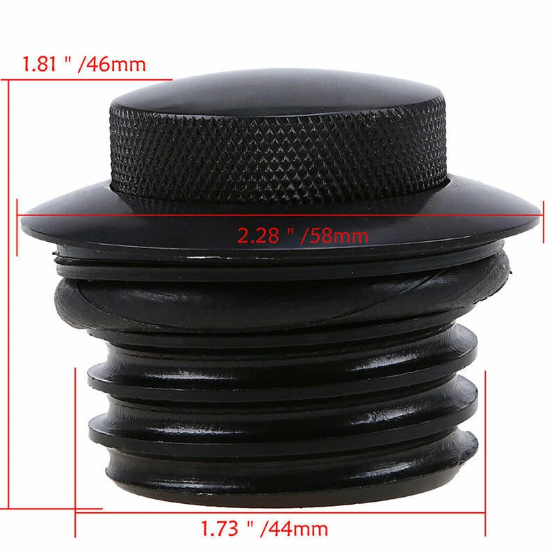 Tanque de combustible ventilado tapa de gasolina depósito empotrado CNC para Harley-Davidson Dyna EE. UU. Foto 4 de 4