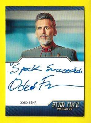 2022 Star Trek Discovery Season 3 Inscription Autograph Oded Fehr  Spock Succeed
