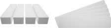 280 12" Record Shelf Index Divider Cards - 3" x 13-3/4" - White Standard 40mil
