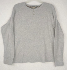 Realtree Men's Size Large Gray Henley Thermal Shirt Layer Outdoors 4864