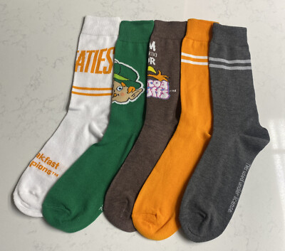 New Breakfast Pack Cereal Casual Crew Socks WHEATIES COCOA PUFFS LUCKY CHARMS