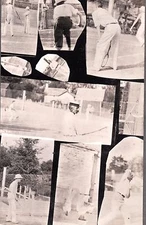 VINTAGE RPPC 1910-24 TENNIS MOSAIC ASSEMBLAGE SPORTS FASHION OLD PHOTO POSTCARD