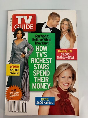 TV Guide Magazine July 18-24, 2004 OPRAH BRAD PITT JENNIFER ANISTON K. COURIC!