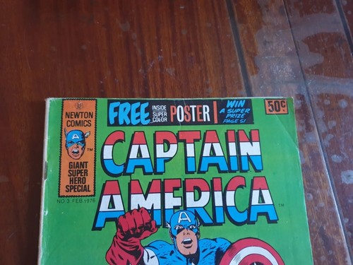 Scarce CAPTAIN AMERICA #3 NEWTON COMICS 1976 RARE AUSTRALIAN EDITION ~ N/Poster - Picture 3 of 18