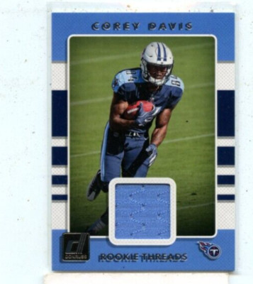 COREY DAVIS 2017 Panini Donruss  Rookie Threads RC #3 Titans Jets