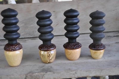 Custom Acorn Squirrel calls made from Texas Ash, Spalted Hackberry with Walnut 