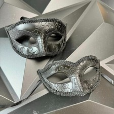 New Black Couple Mask Mardi Gras Venetian Halloween Ball Prom Masquerade Mask