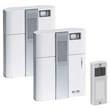 Grothe Funkgong 2er Set MISTRAL 300 mit 17 Melodien & Blitzlicht