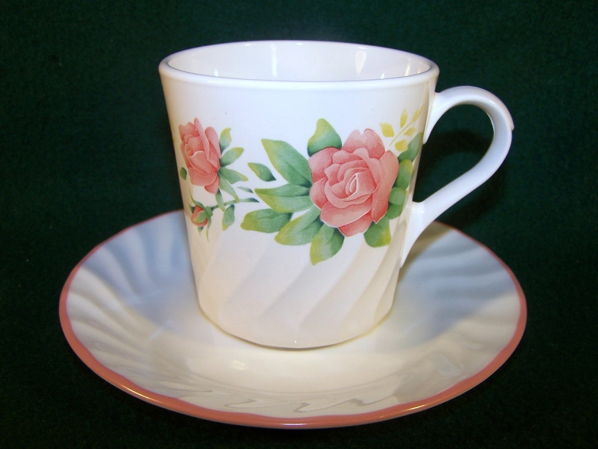 Corning Corelle Elegant Rose Cup 1/2