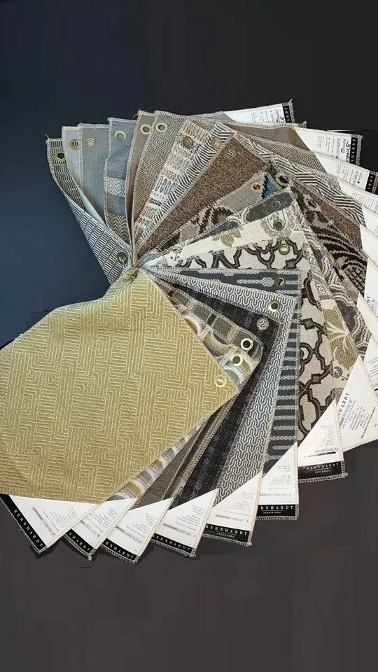 LOT 20 BERNHARDT Polyester Rug FURNITURE Textile 17 x 12" Railroaded Brown Swatc - Image 3 of 4