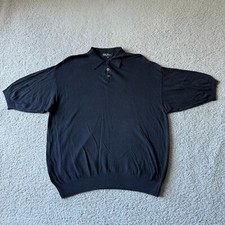 VINTAGE Giglio Rosso Sweater Mens Extra Large Black Golf Italy Modal Rayon Blend
