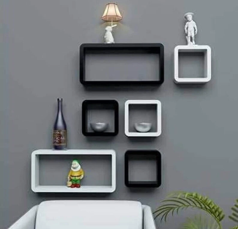 Beautiful Wooden New Shelves Wood Mounted Intersecting Wall Shelves Cabinet