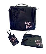 Victoria  s Secret Cosmetic Bag Hanging 3 Pc Makeup Set Forever An Angel
