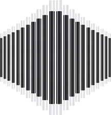 Gejoy 12 Pcs 10 Inches Plastic Magical Wand Black and White Spell Casting Stick