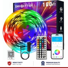 100Ft LED Strip Lights, Smart Light with App Remote Control, RGB LED Lights for