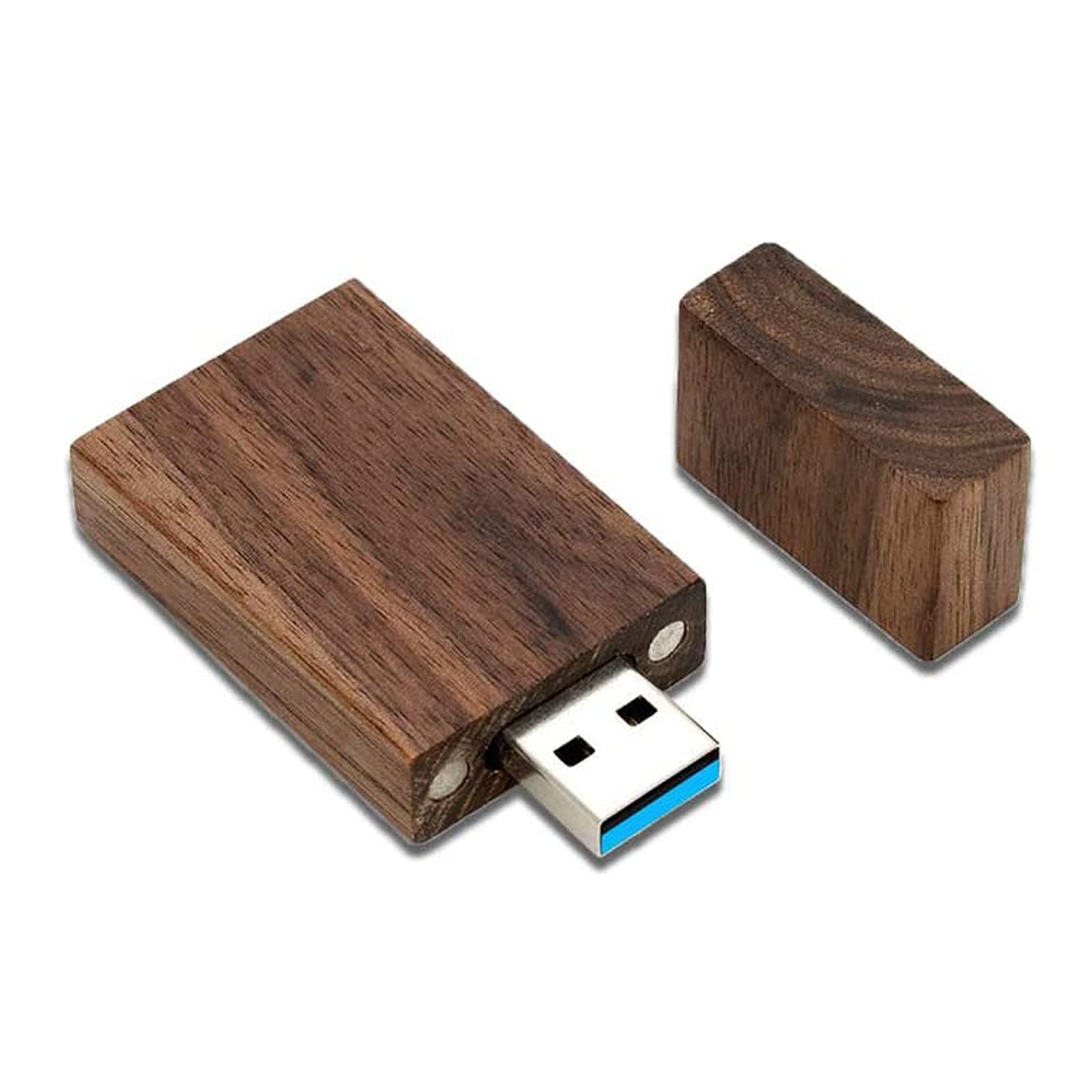 Clé USB 64 Go 3.0 Super-Speed, clef USB 64GB en bois naturel haute vitesse
