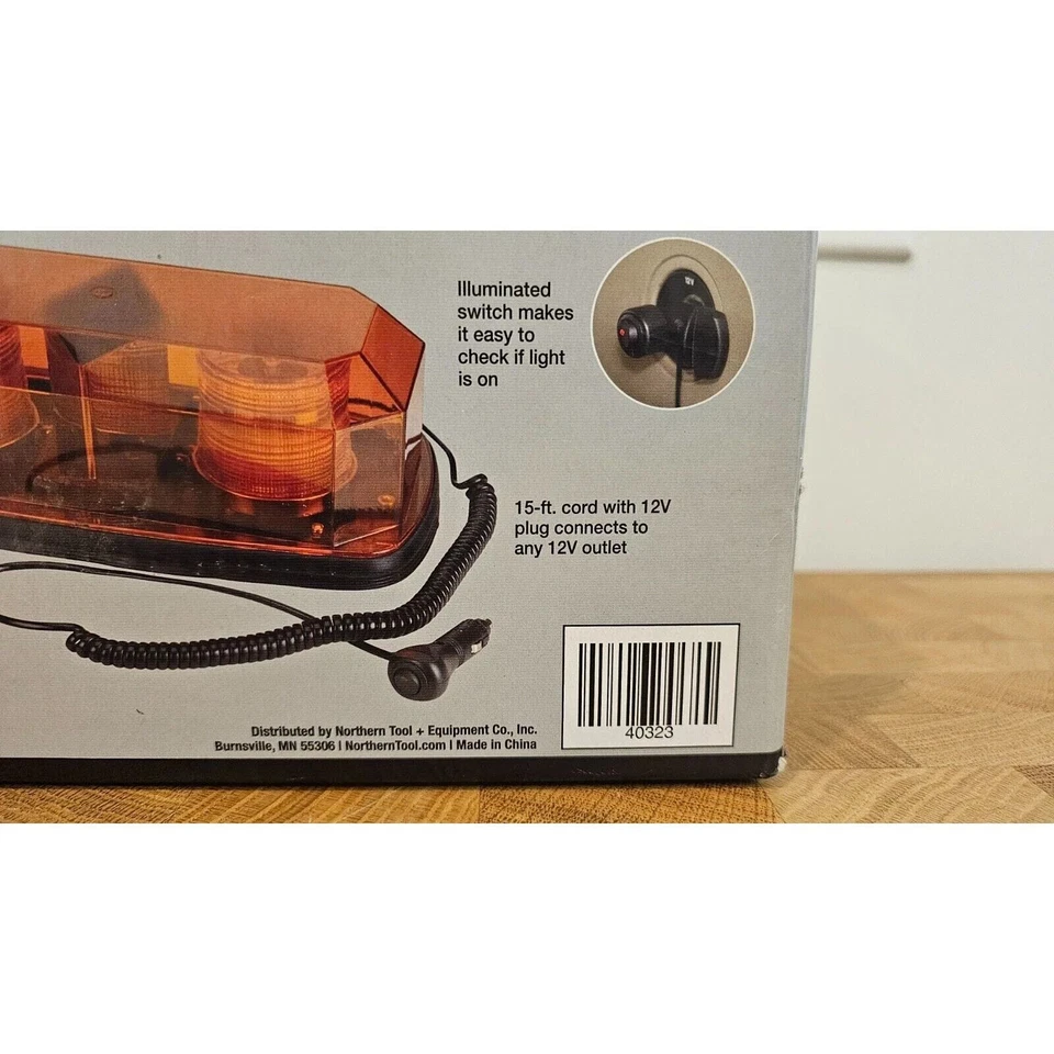 Ultra-Tow 48W, 12V, 96- LED Amber Light Bar With Magnetic and Permanent Mount - Image 2 of 2
