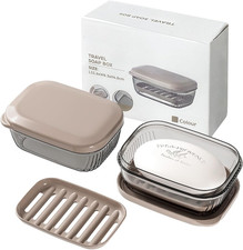 Travel Soap Case, Leakproof Soap Box with Lid, Bar Soap Holder for Traveling, Po