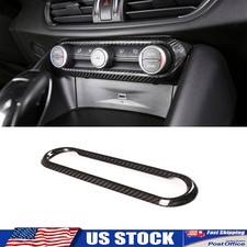 Real Carbon Fiber Climate Console Cover Fits Alfa Romeo Giulia Stelvio 2020-2025