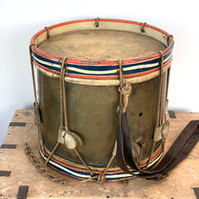 Antike napoleonische Ära britischer Militärstil marschierende Messing Snare Drum 1810